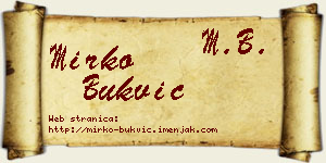 Mirko Bukvić vizit kartica